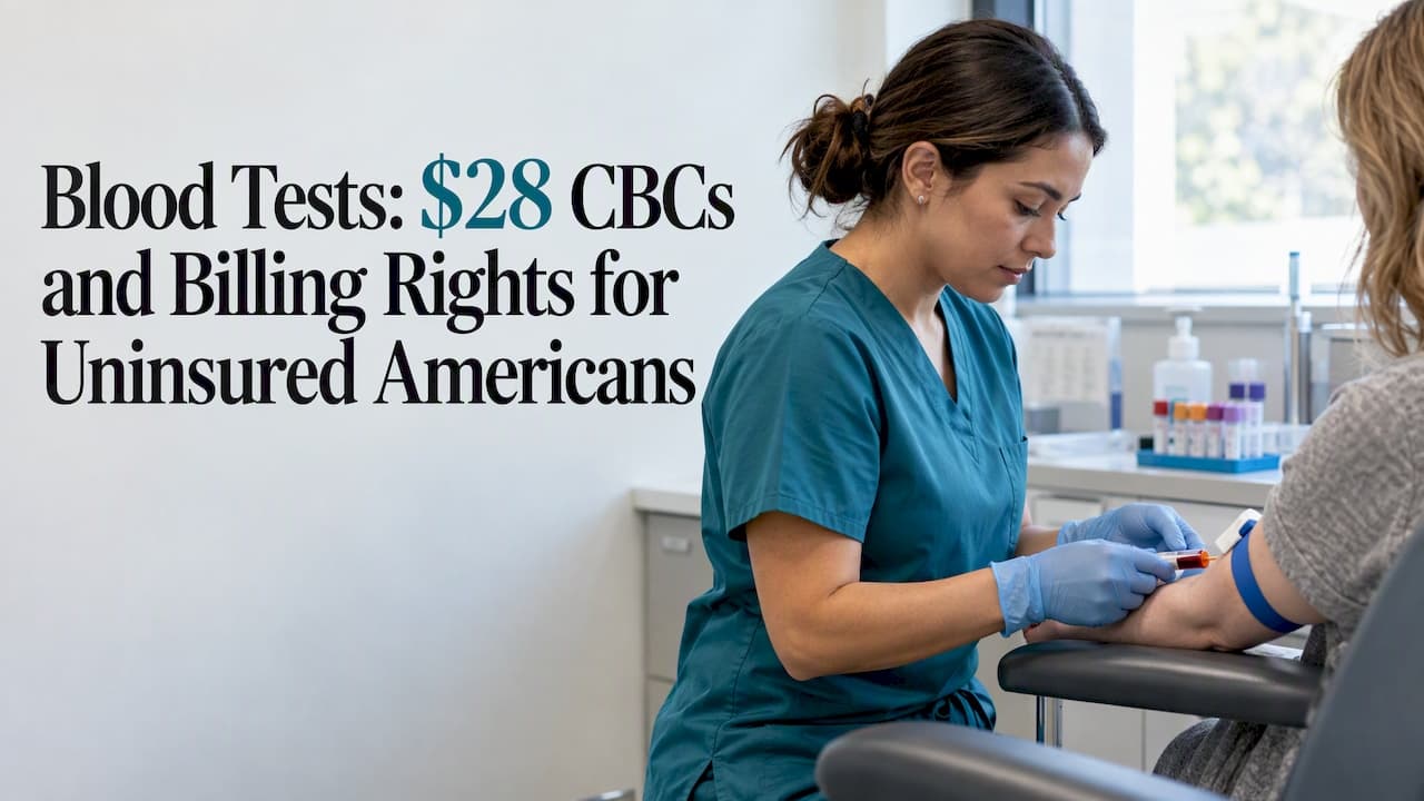 Blood Tests: $28 CBCs and Billing Rights for Uninsured Americans