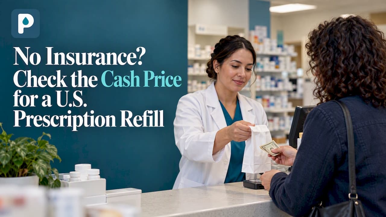 No Insurance? Check the Cash Price for a U.S. Prescription Refill